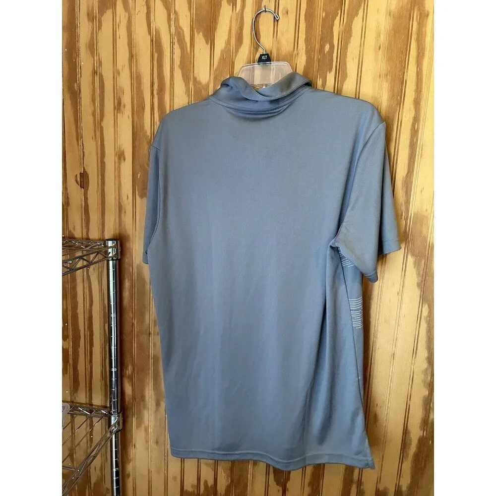 ADIDAS GOLF Mens Striped Short Sleeve Polo Shirt‎ Gray Collared NWT Size M